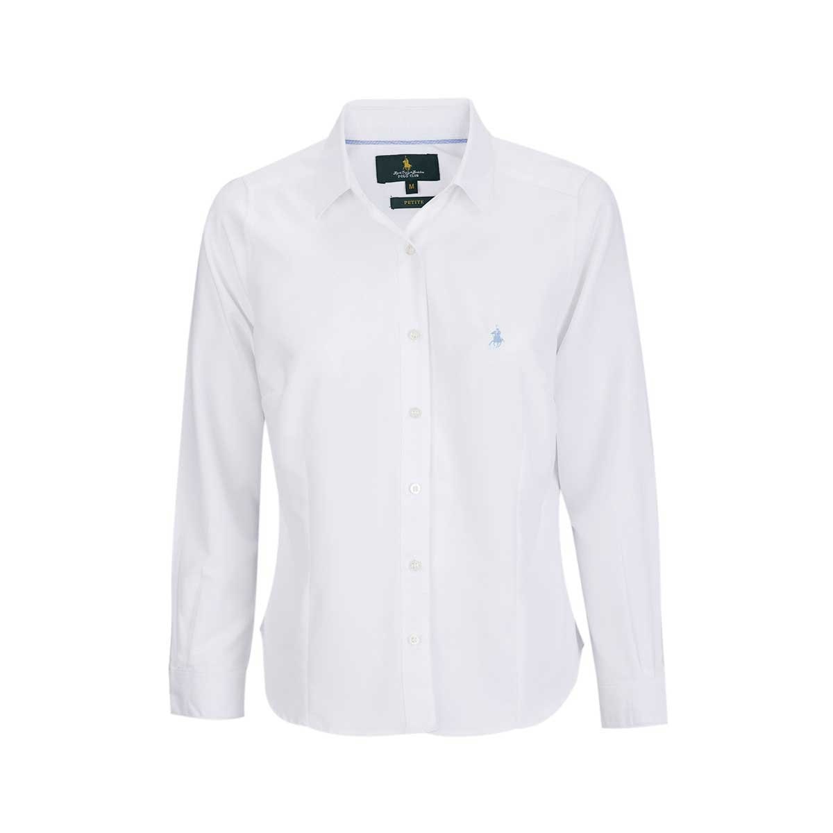 camisa polo blanca para mujer