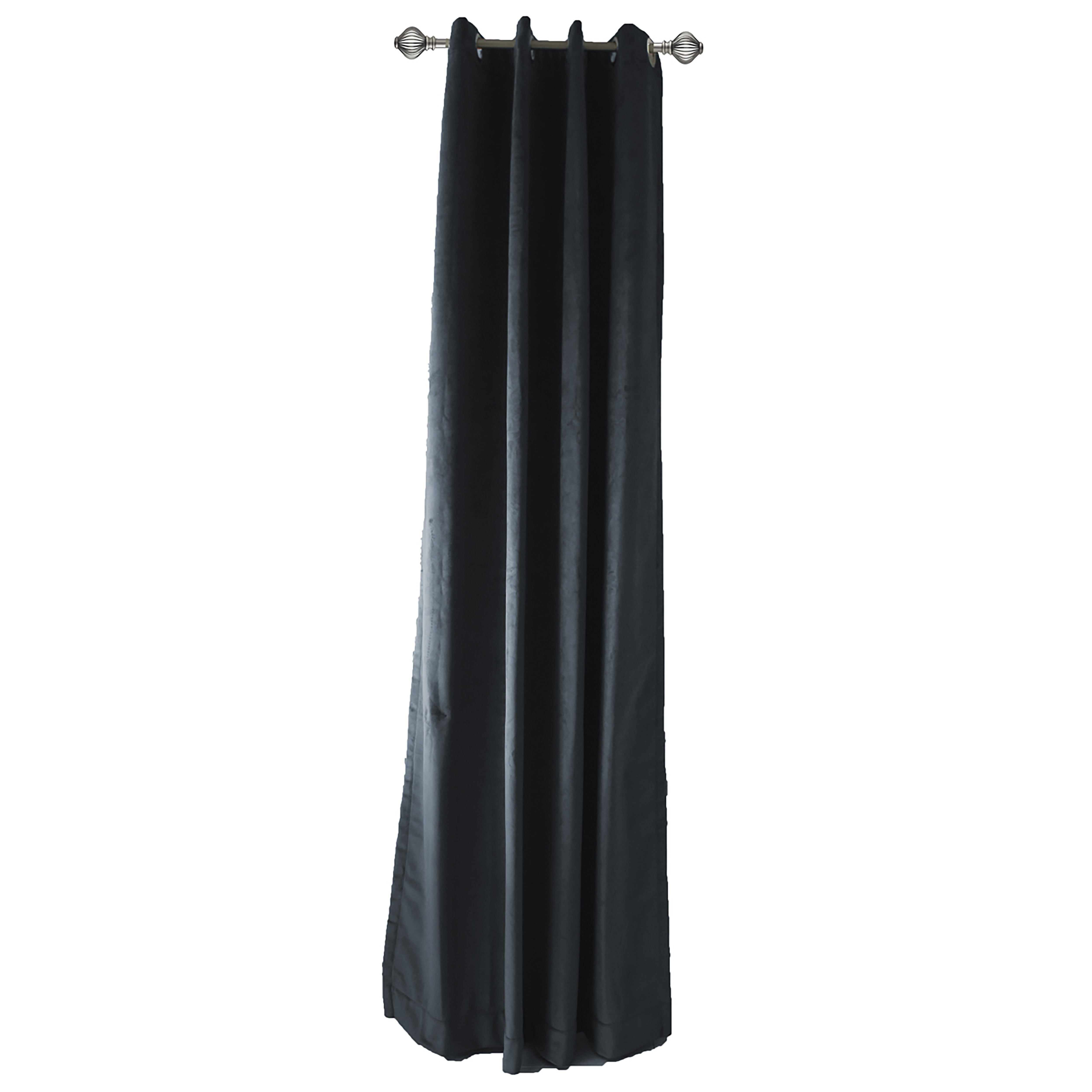 Cortina Terciopelo Emily 06 Plata 1.30X2.30 Mts. Mazahua