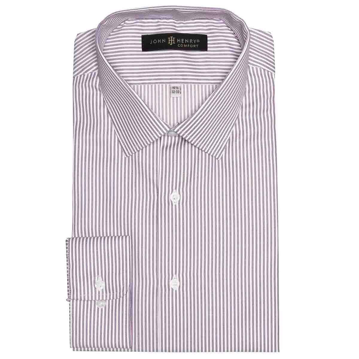 Camisa de Vestir Slim Fit Color Azul Combinado John Henry