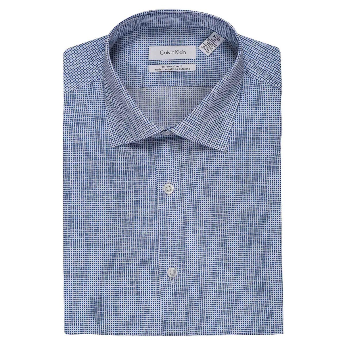 Camisa de Vestir Calvin Klein Color Azul Combinado