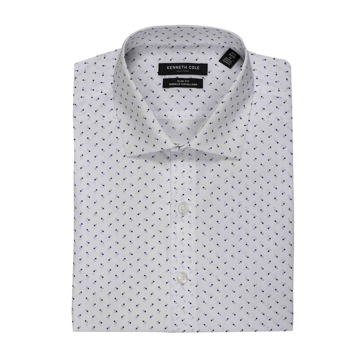 Camisa de Vestir Kenneth Cole Color Azul Combinado