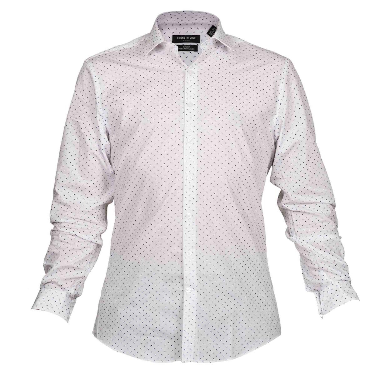 Camisa de Vestir Kenneth Cole Color Azul Combinado