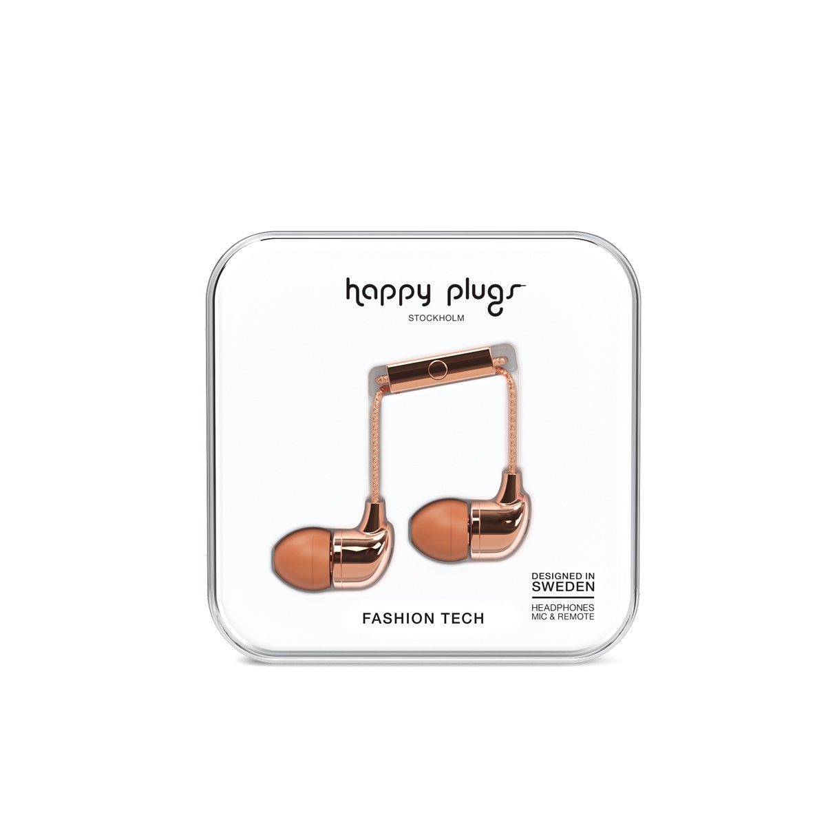 Audífonos con Micrófono In-Ear Rose Deluxe Gold Happy Plugs