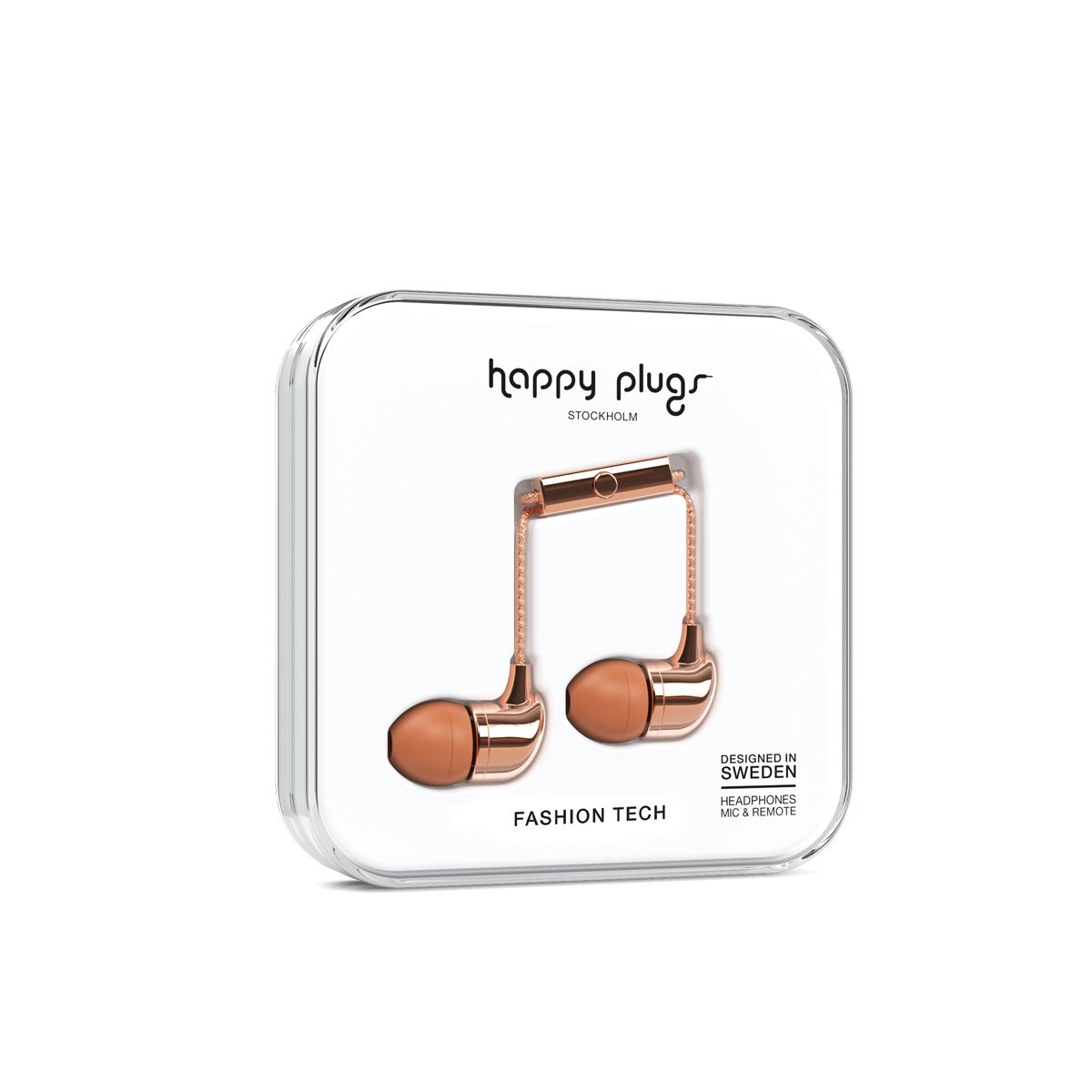 Audífonos con Micrófono In-Ear Rose Deluxe Gold Happy Plugs