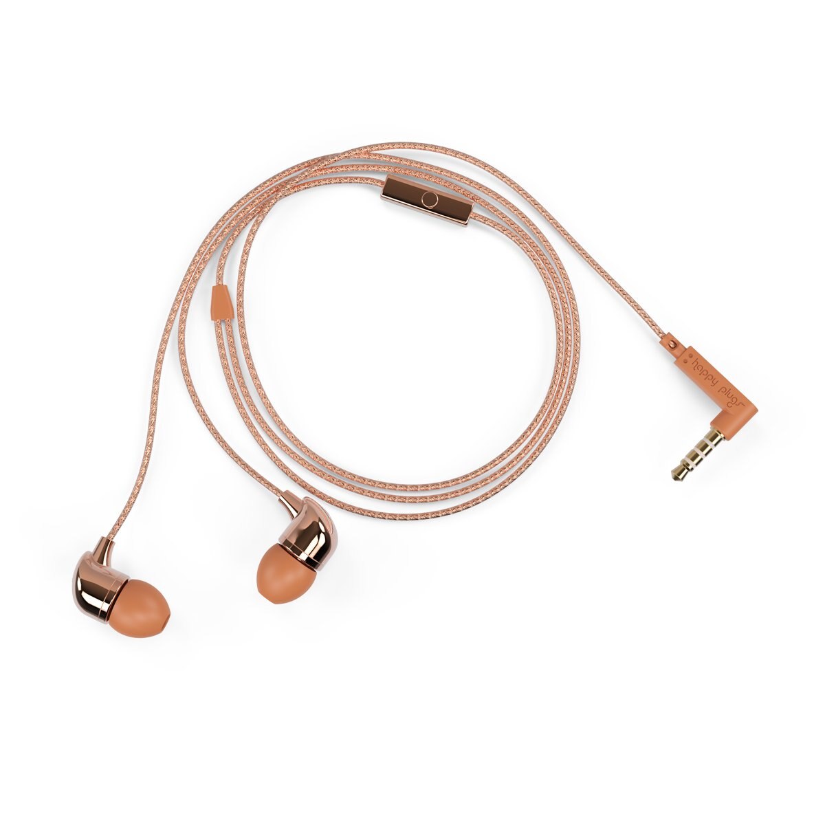 Audífonos con Micrófono In-Ear Rose Deluxe Gold Happy Plugs