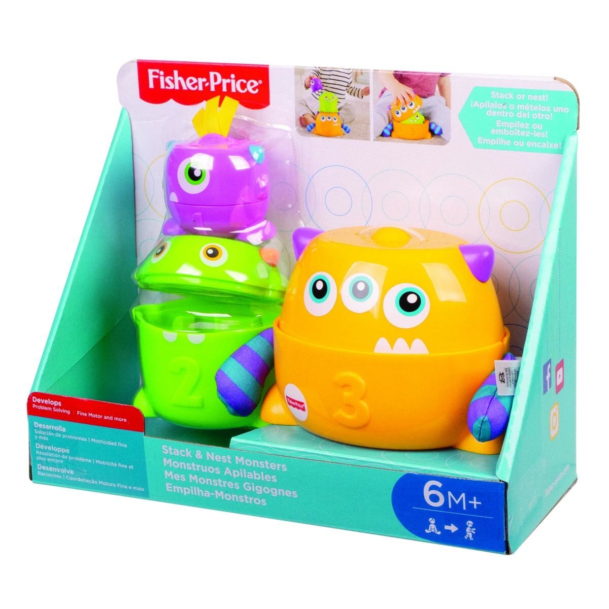 Fisher Price Monstruos Apilables Mattel