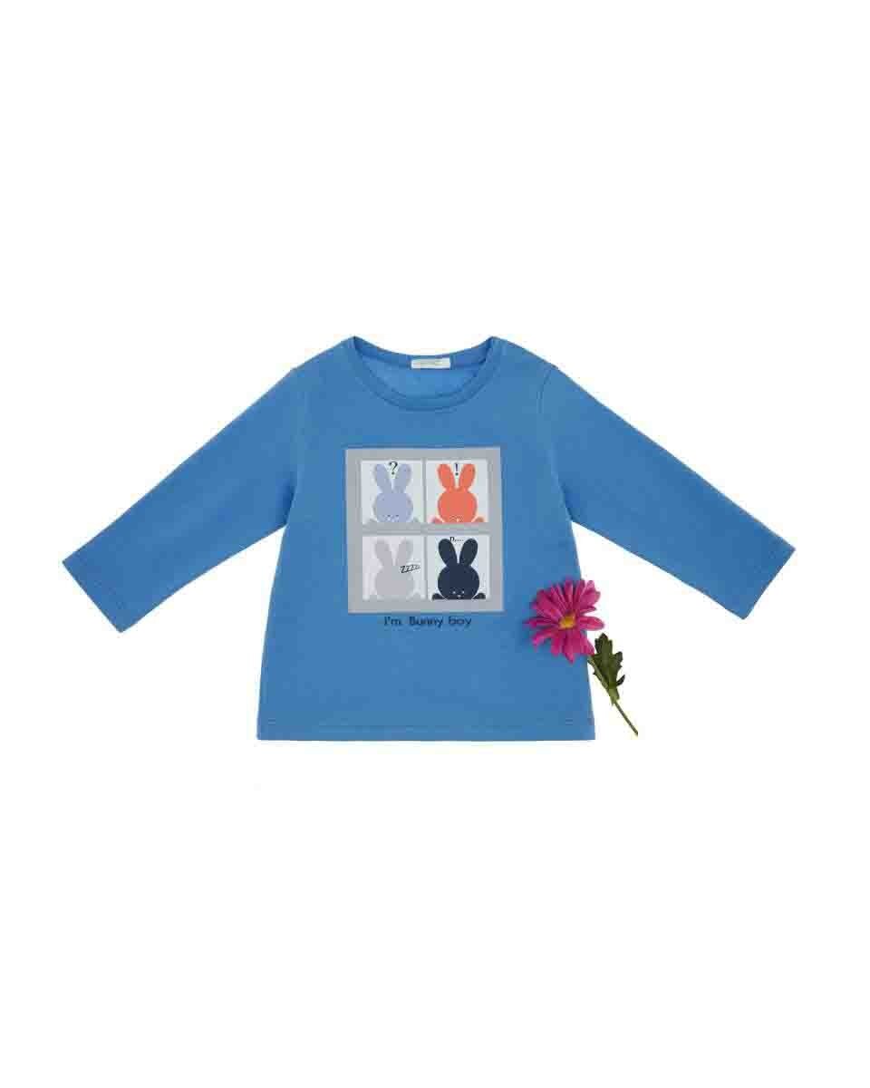 Playera Color Azul Benetton