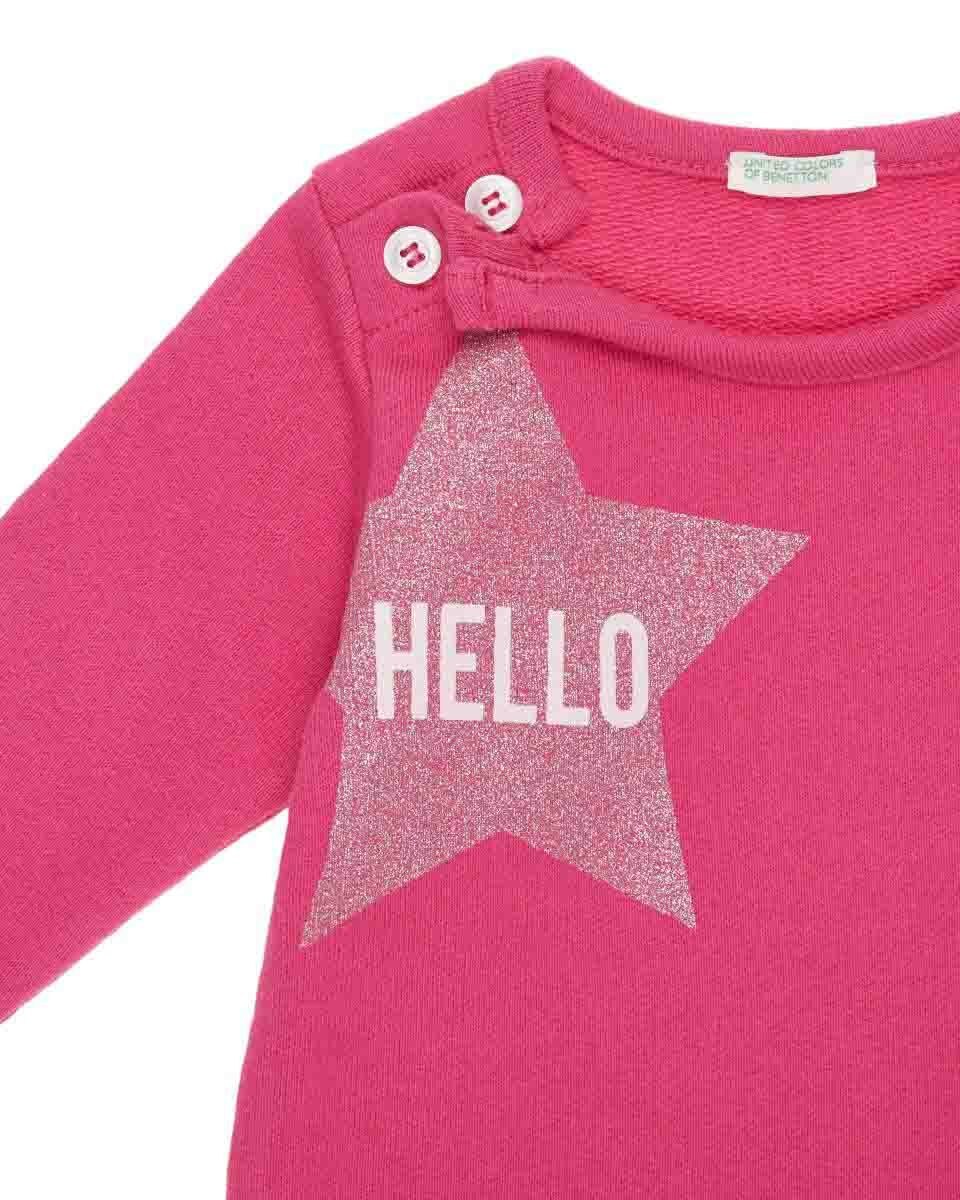 Sudadera Color Rosa Benetton