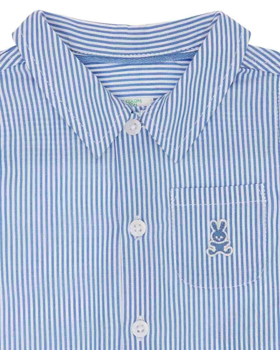Camisa Color Azul Benetton