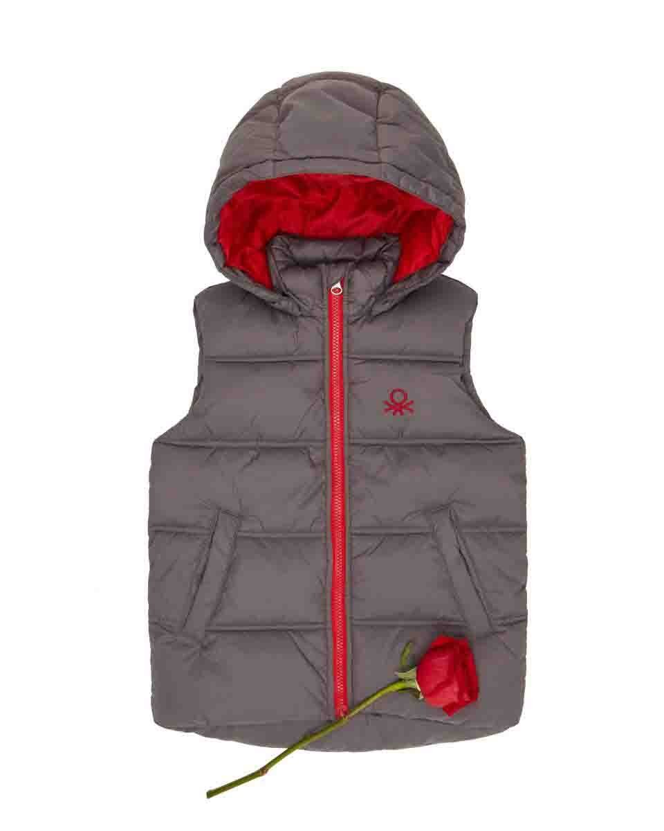 Chaleco Color Gris Benetton