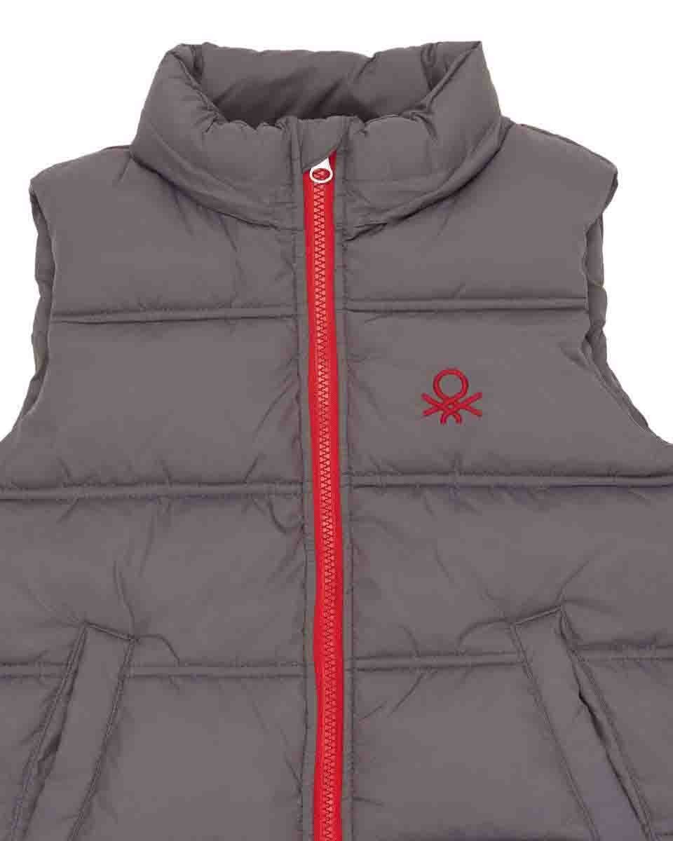 Chaleco Color Gris Benetton
