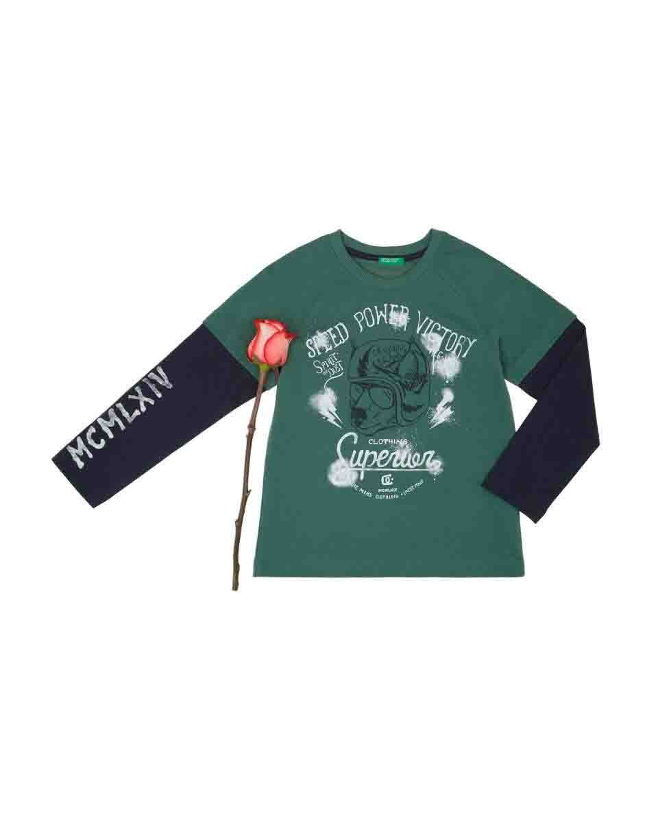 Playera Color Verde Benetton