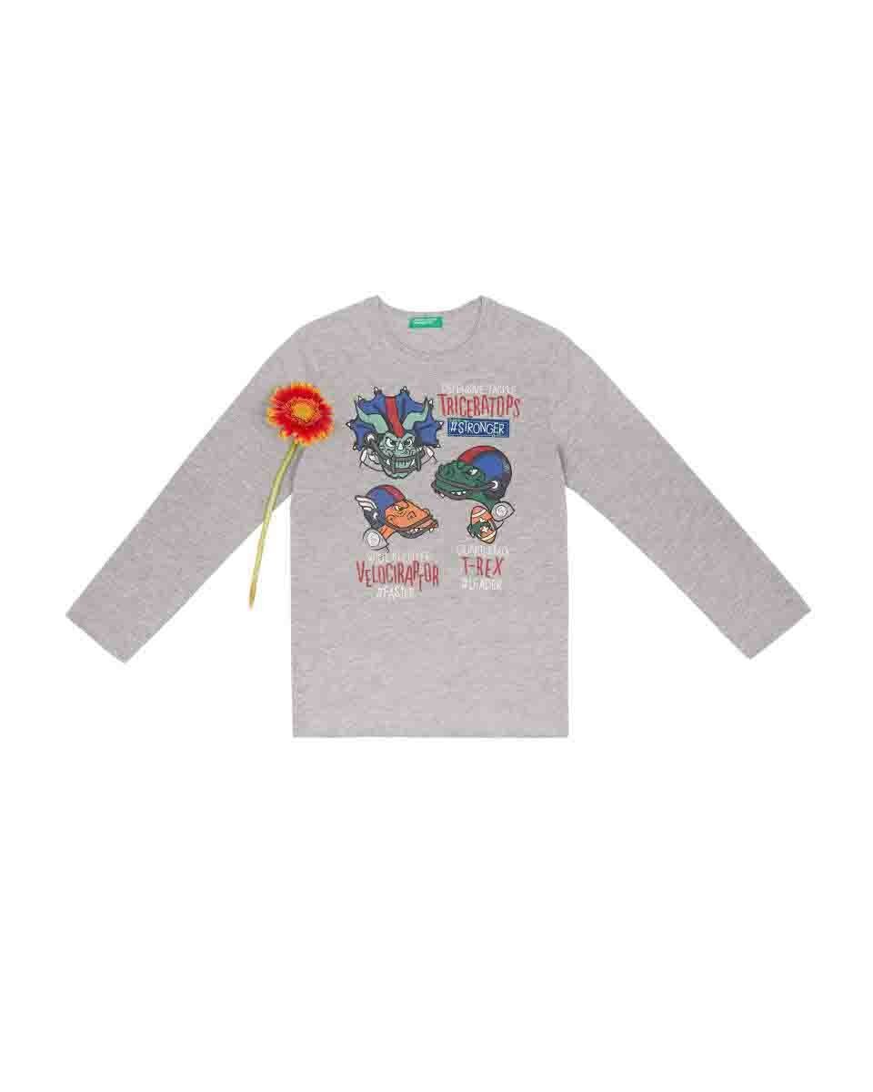 Playera Color Gris Benetton