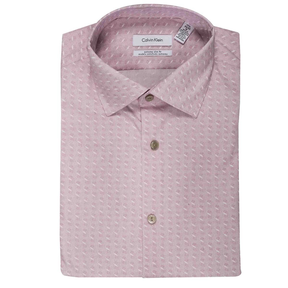 Camisa de Vestir Calvin Klein Color Rosa Combinado