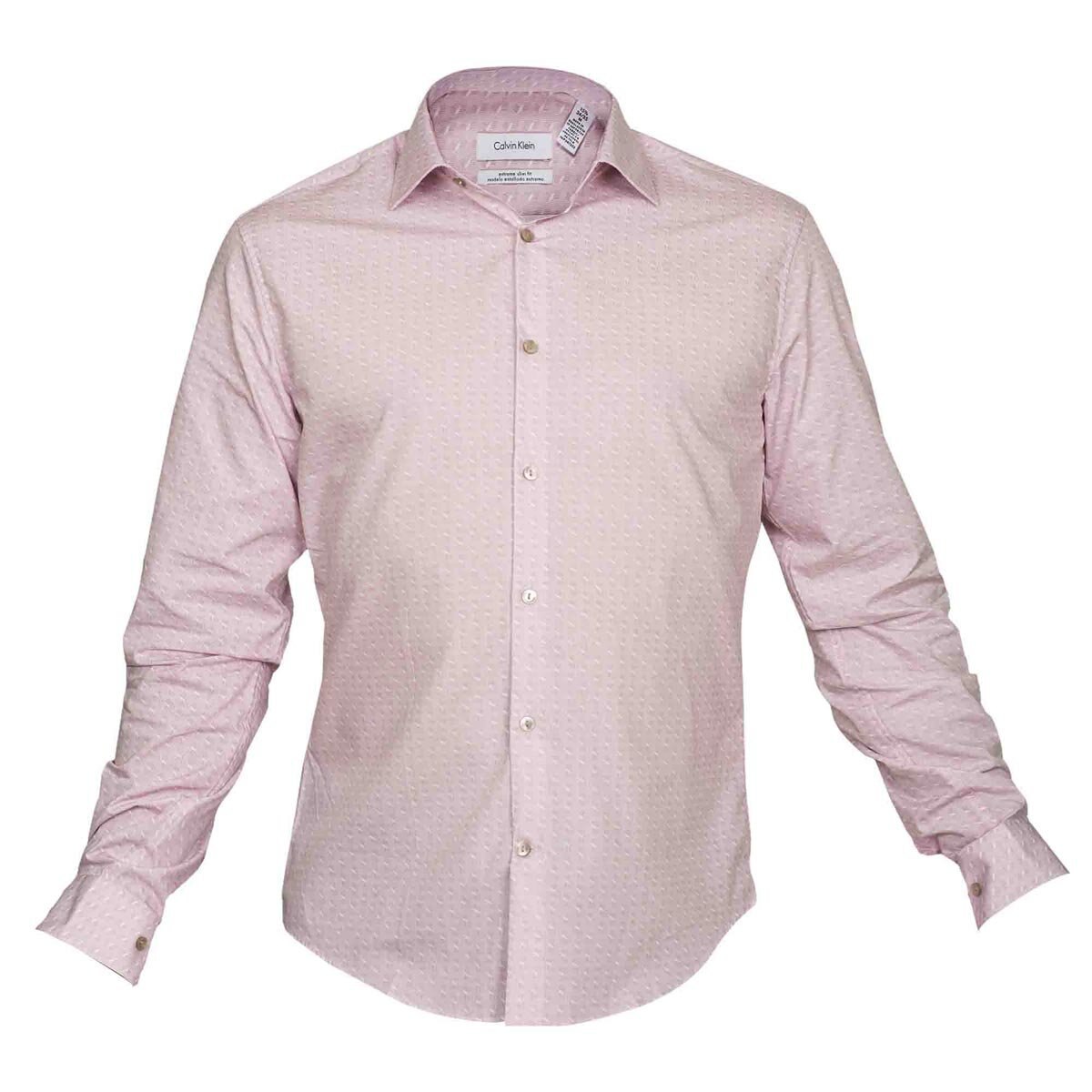 Camisa de Vestir Calvin Klein Color Rosa Combinado