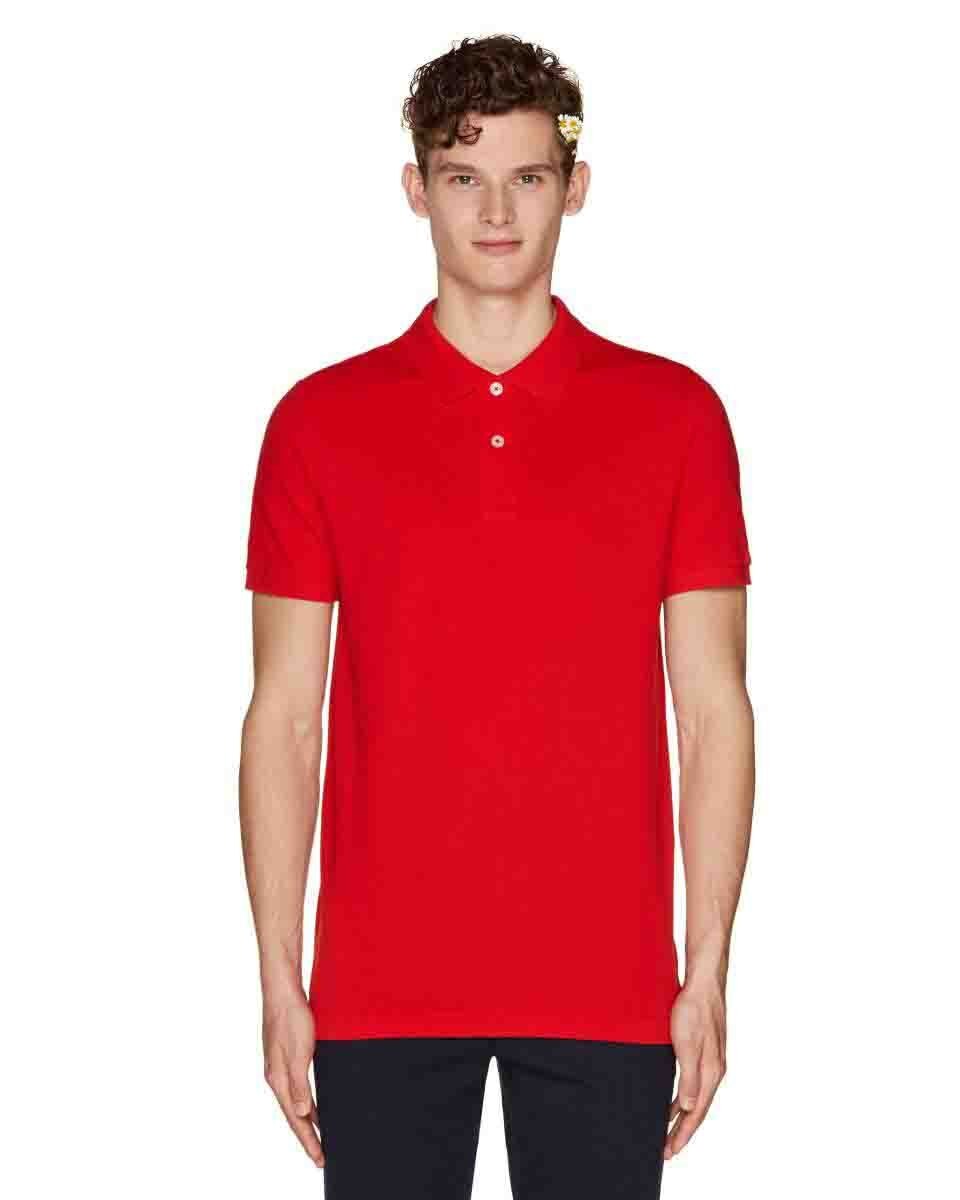 playera polo roja hombre