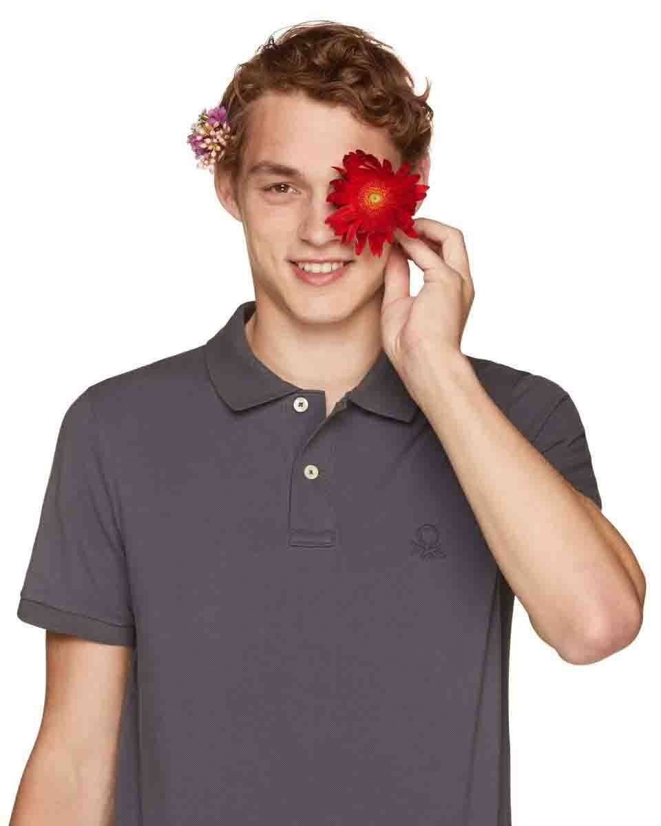 Playera Color Gris Benetton
