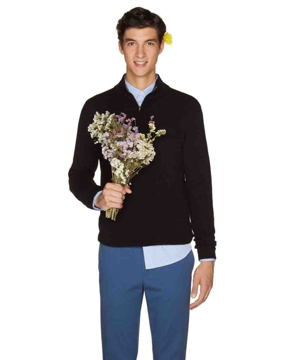 Suéter Color Negro Benetton