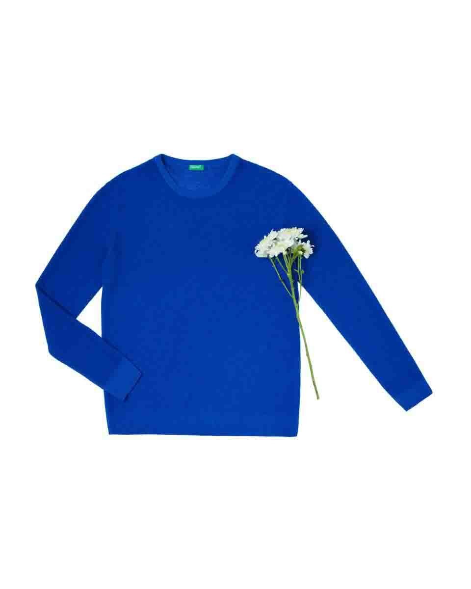 Suéter Color Azul Benetton