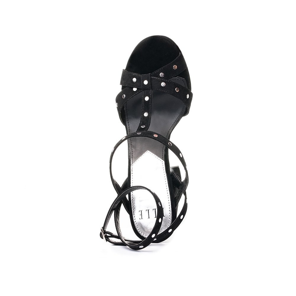Sandalia Negro Ajuste T Y Plataforma Elle