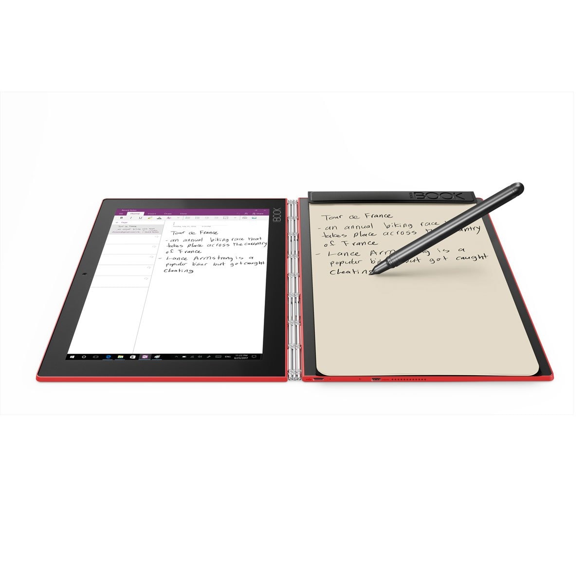 Paquete 2 en 1 Tableta Lenovo Yoga Book W10 Roja con Funda