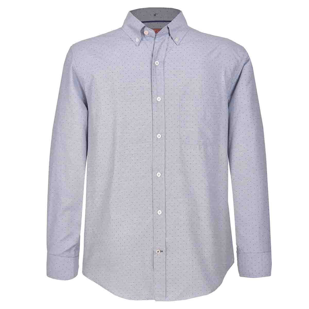 Camisa Manga Larga con Estampado Color Marino J. Opus