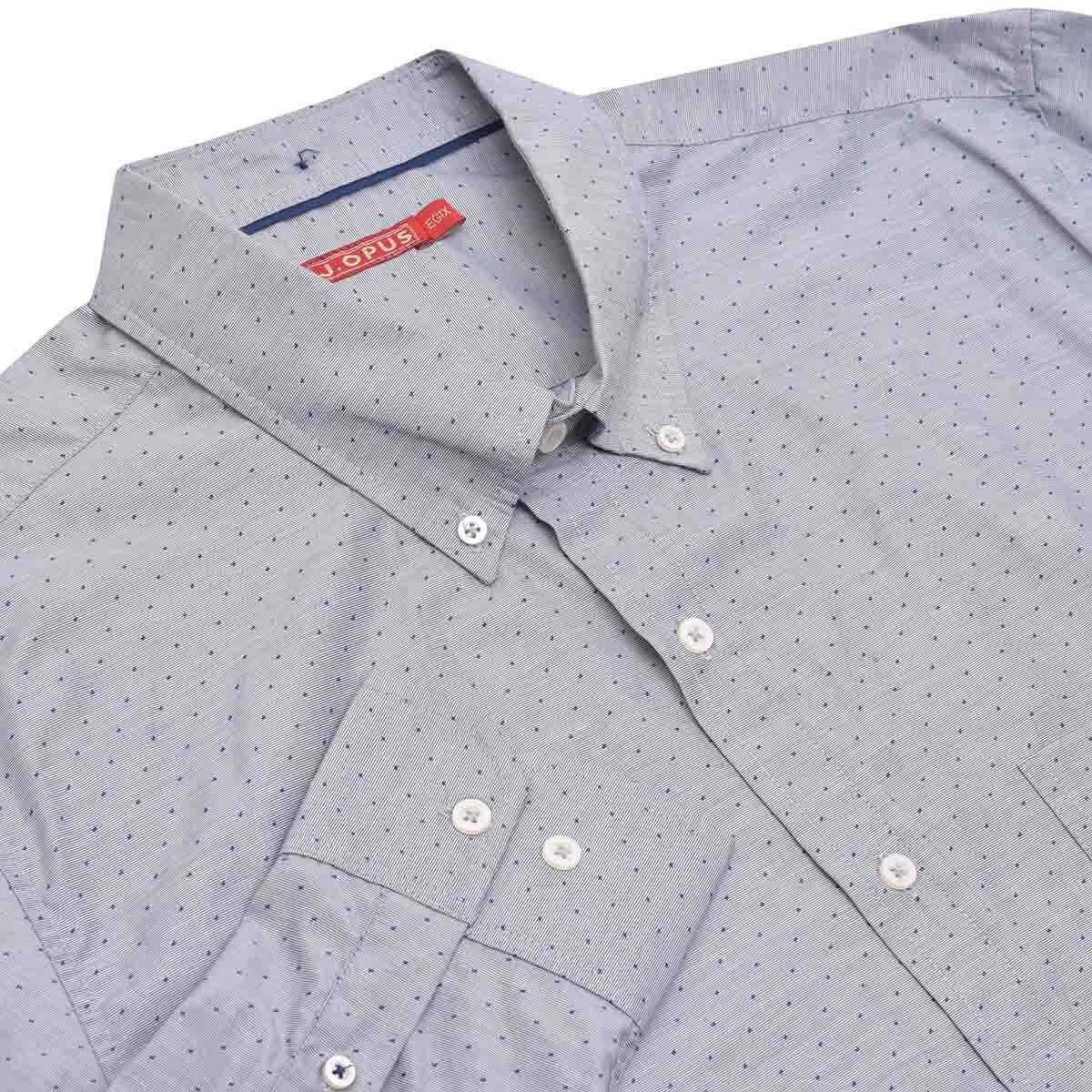 Camisa Manga Larga con Estampado Color Marino J. Opus