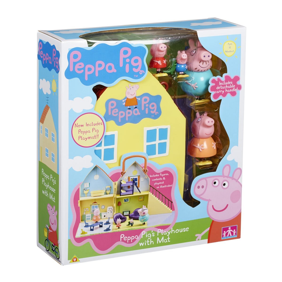 Peppa Pig Casa con 4 Figuras Bandai