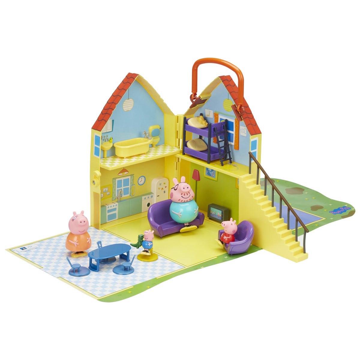 Peppa pig casa con 4 figuras bandai - Sears