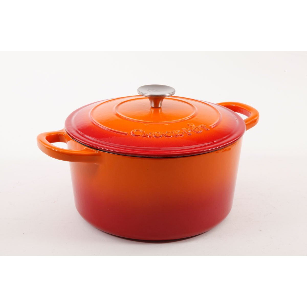 Cacerola hierro forjado naranja crock pot gibson Sears