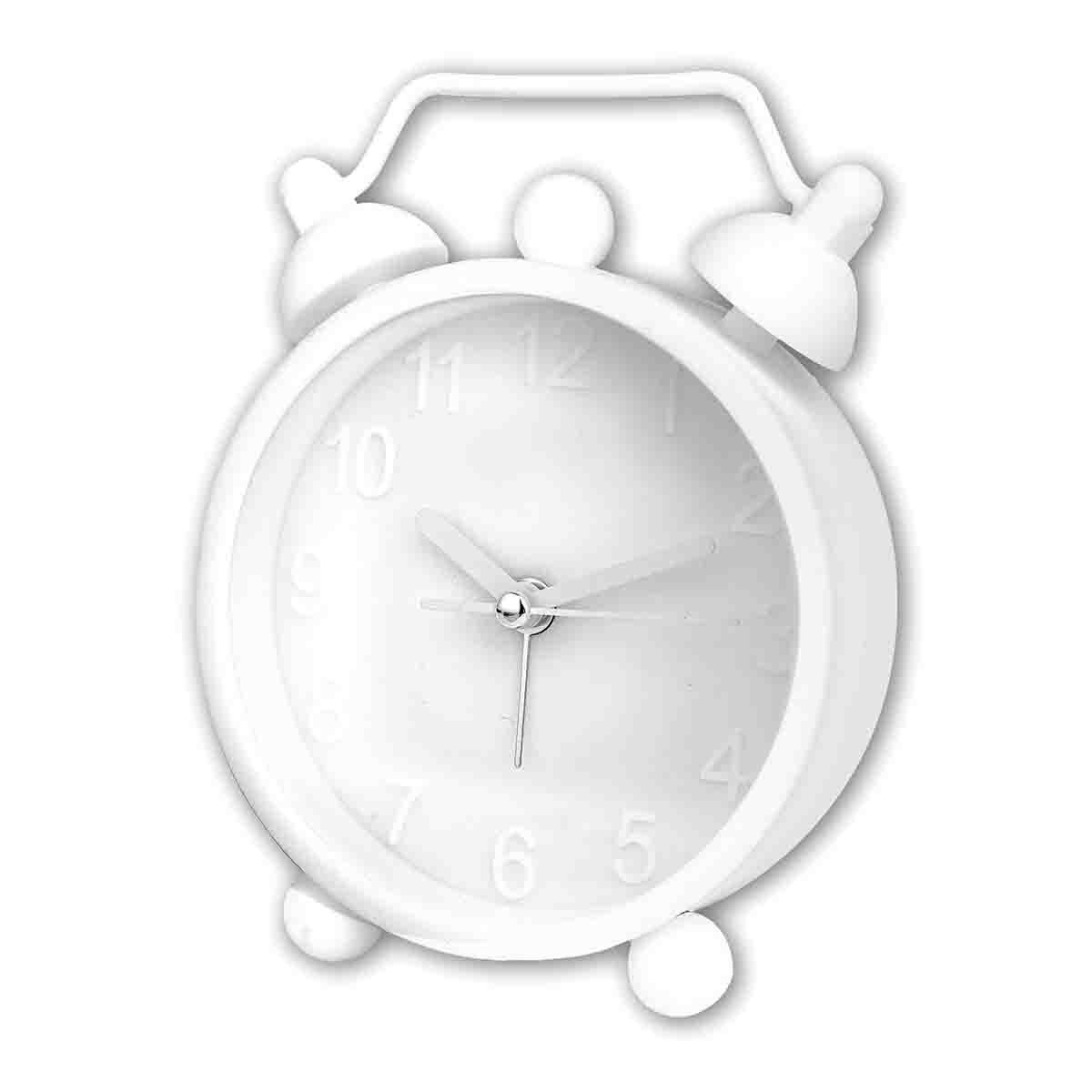 Reloj Despertado Analógico Color Blanco Timco