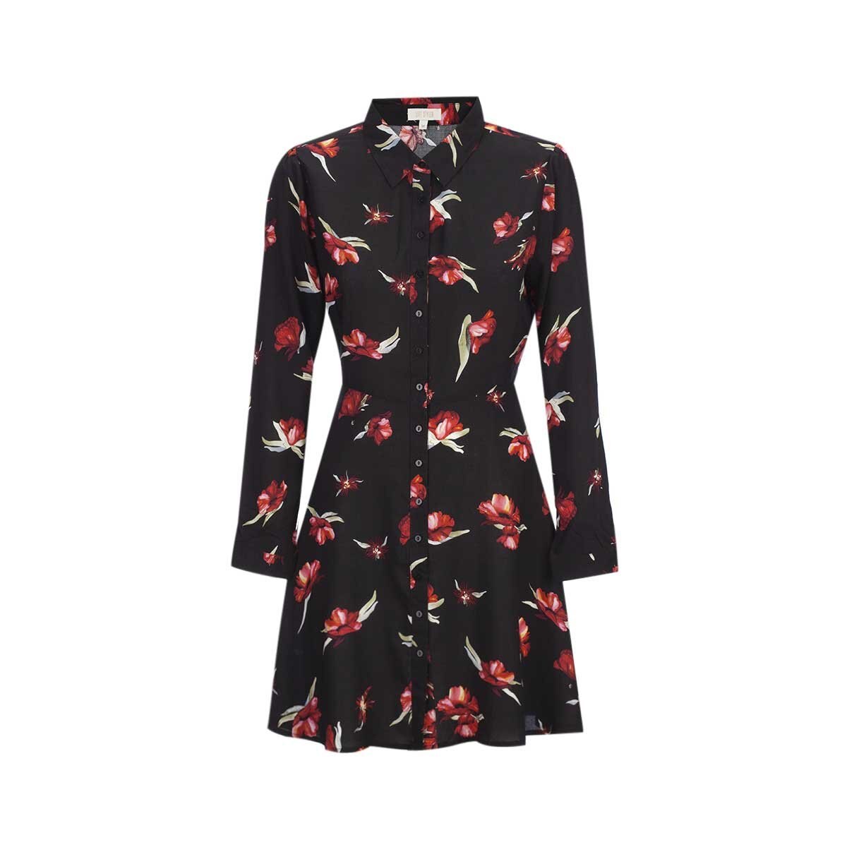 Vestido Manga Larga Botones al Frente Life Styler