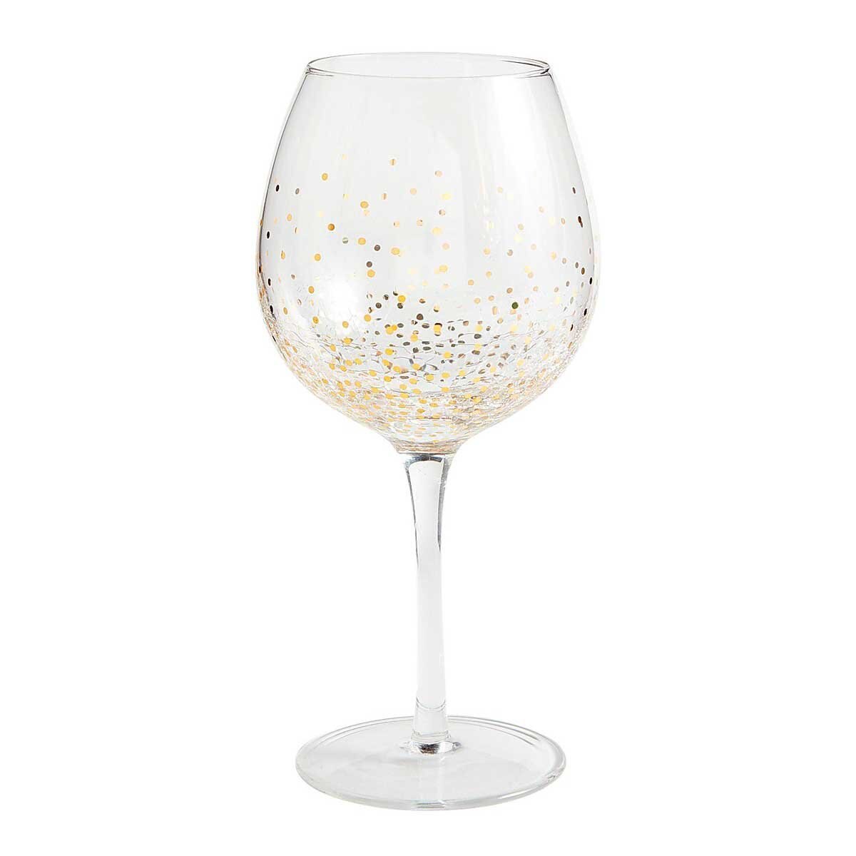 Copa Gold Confetti Dt Crackle Glass Wine Pier 1 Imports Sears 1448