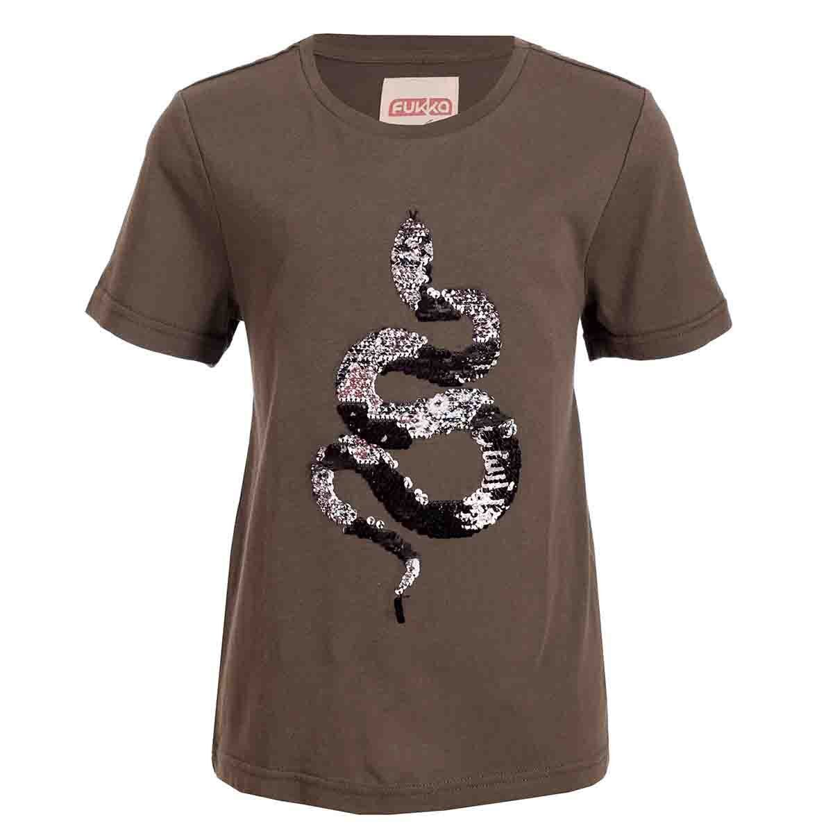 Playera Manga Corta Estampada con Lentejuelas Fukka para Niño