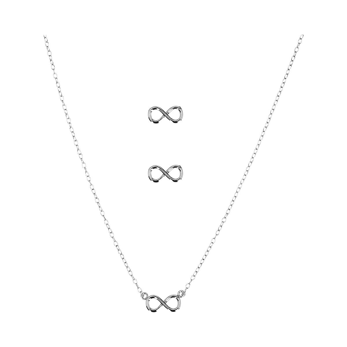 Juego de Dije con Cadena Y Aretes Joyas Del Corazón