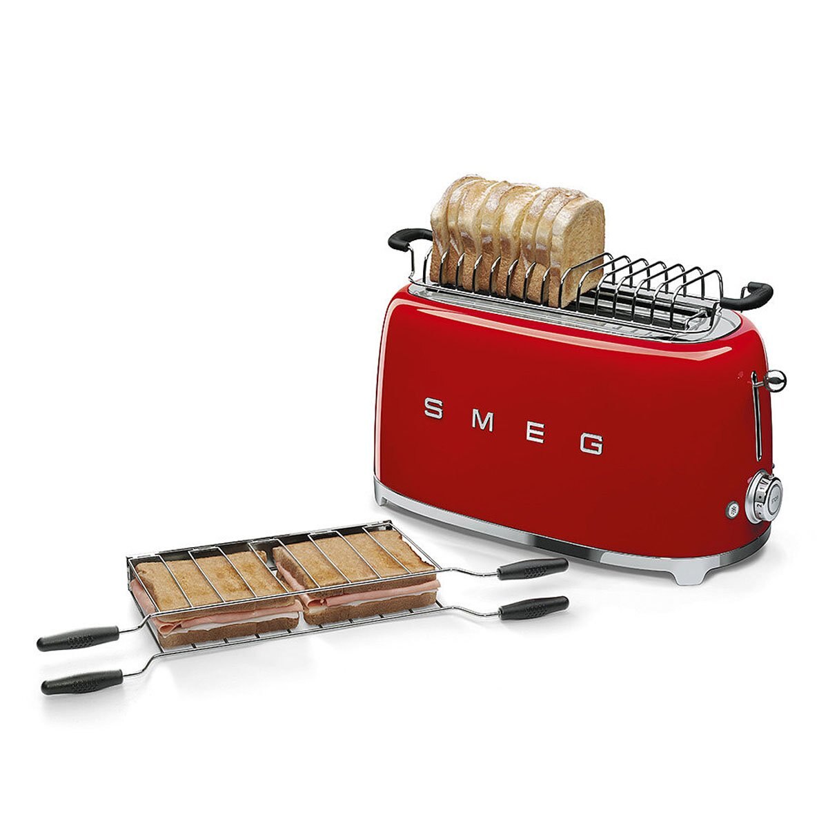 Tostador 4 Rebanadas Rojo Smeg