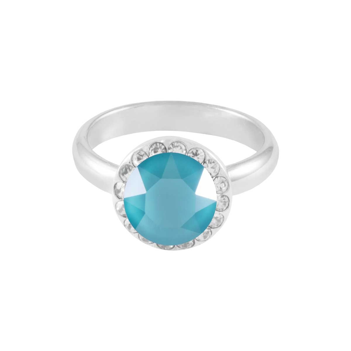 Anillo Halo Cristal Azufre Swarovski Forever Crystals
