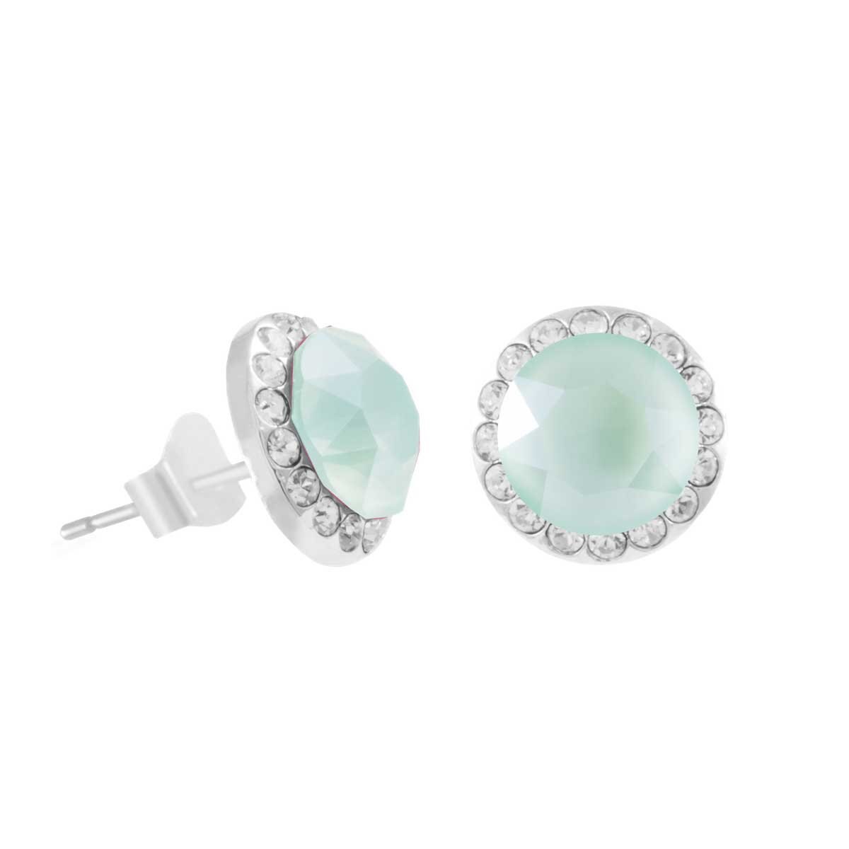 Broquel Halo Rodio Swarovski Forever Crystals