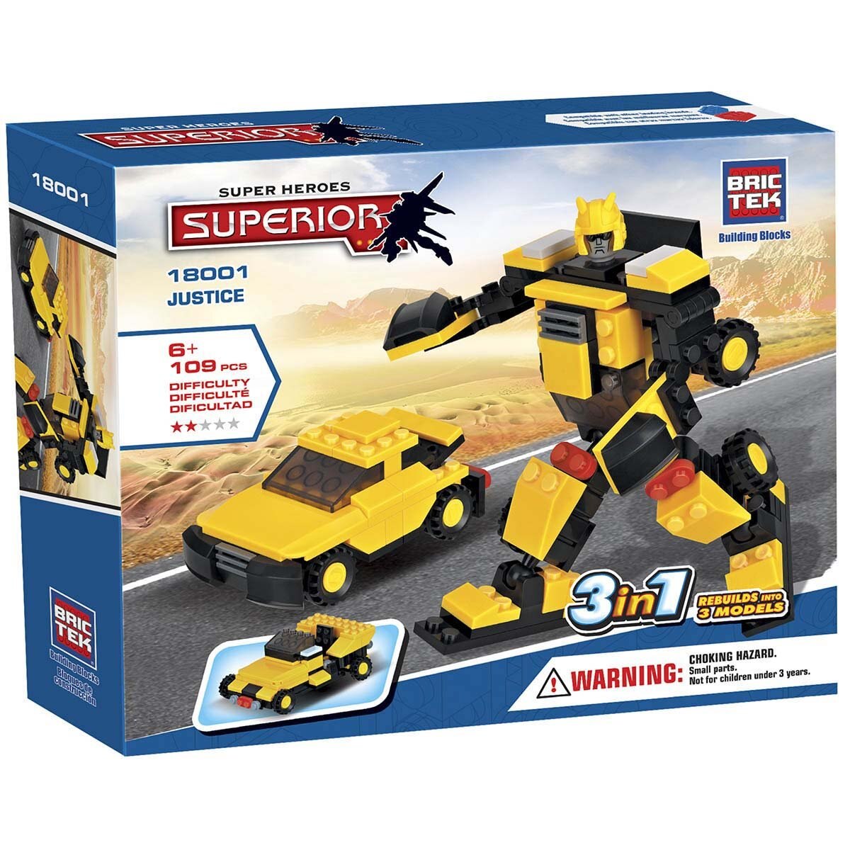 Bloques Heroes 3 en 1 Toy Plus
