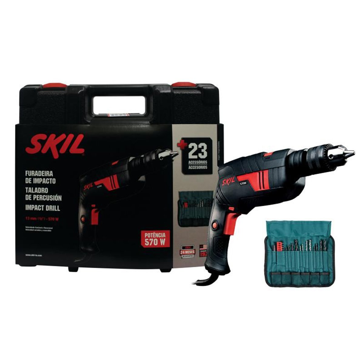 Combo Rotomartillo 1/2" y 570 W C/23 Accesorios Skil
