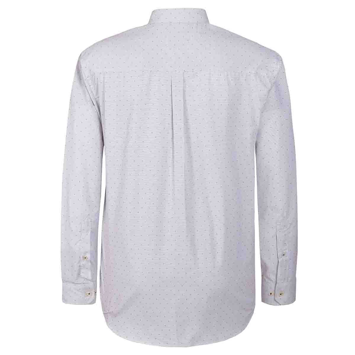Camisa Manga Larga Color Blanco Combinado Polo Club