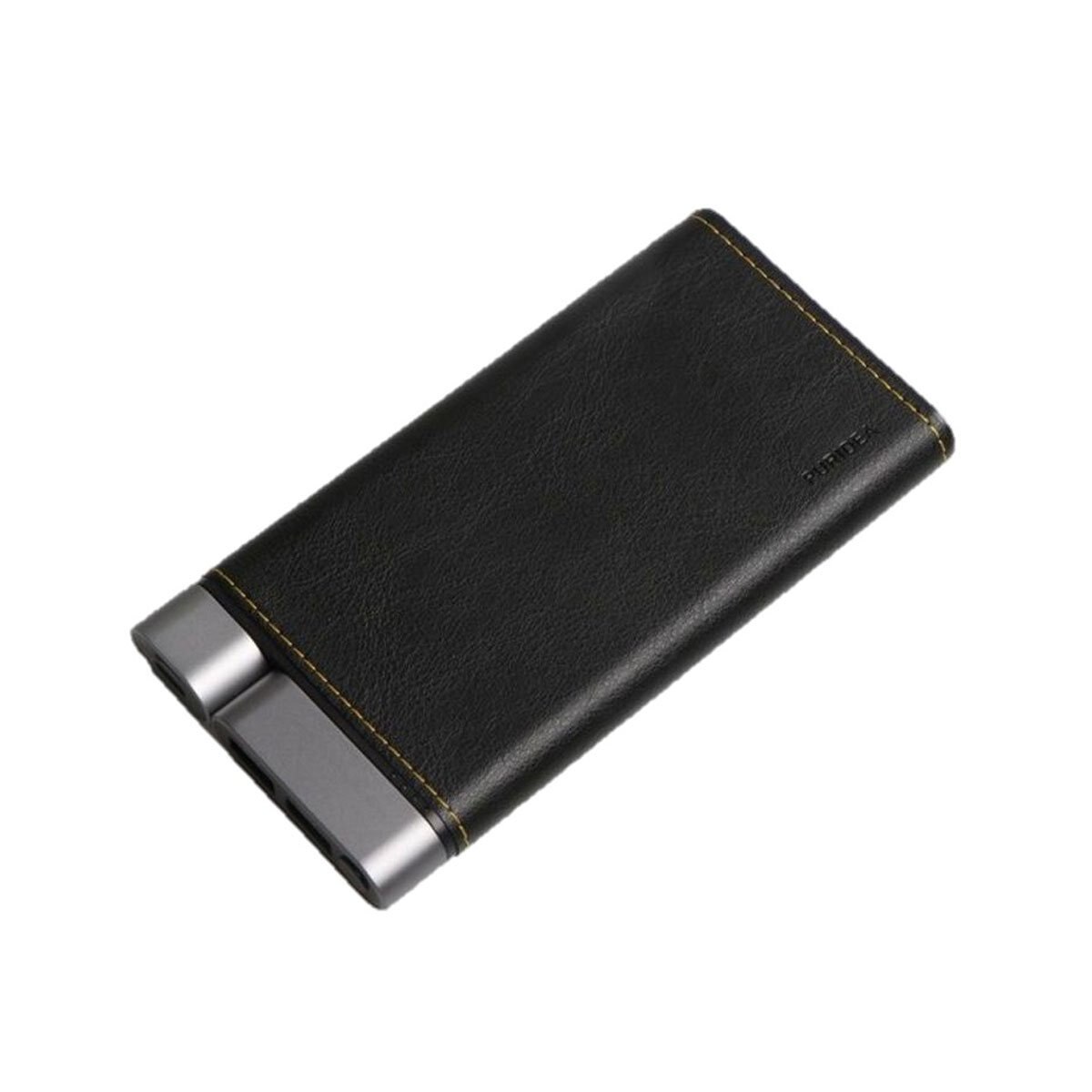Batería Portátil Piel Negro 10,000Mah Puridea
