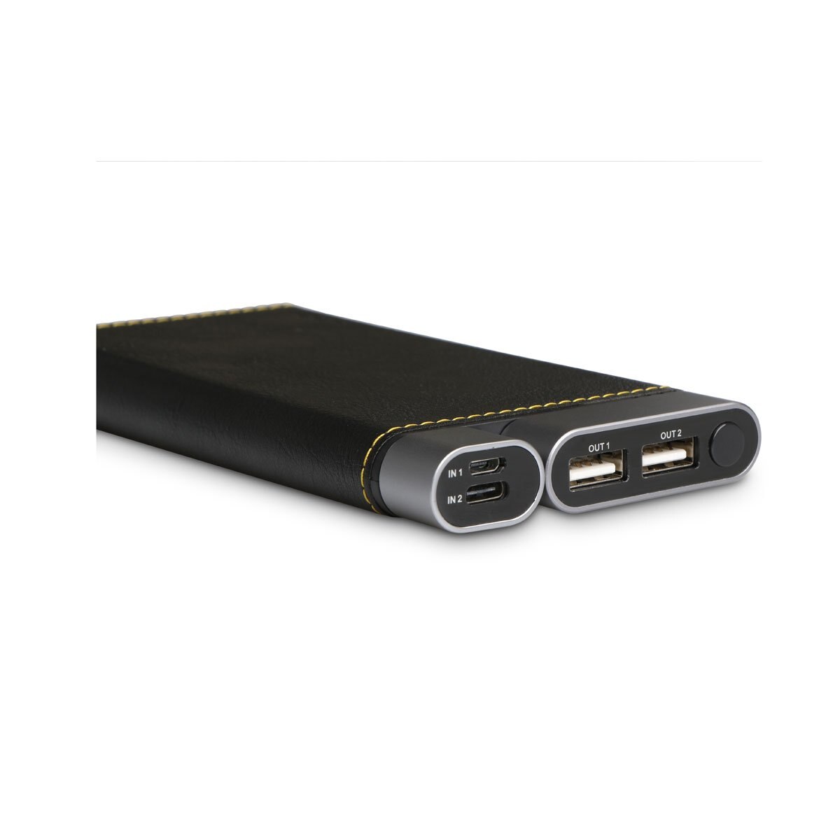 Batería Portátil Piel Negro 10,000Mah Puridea