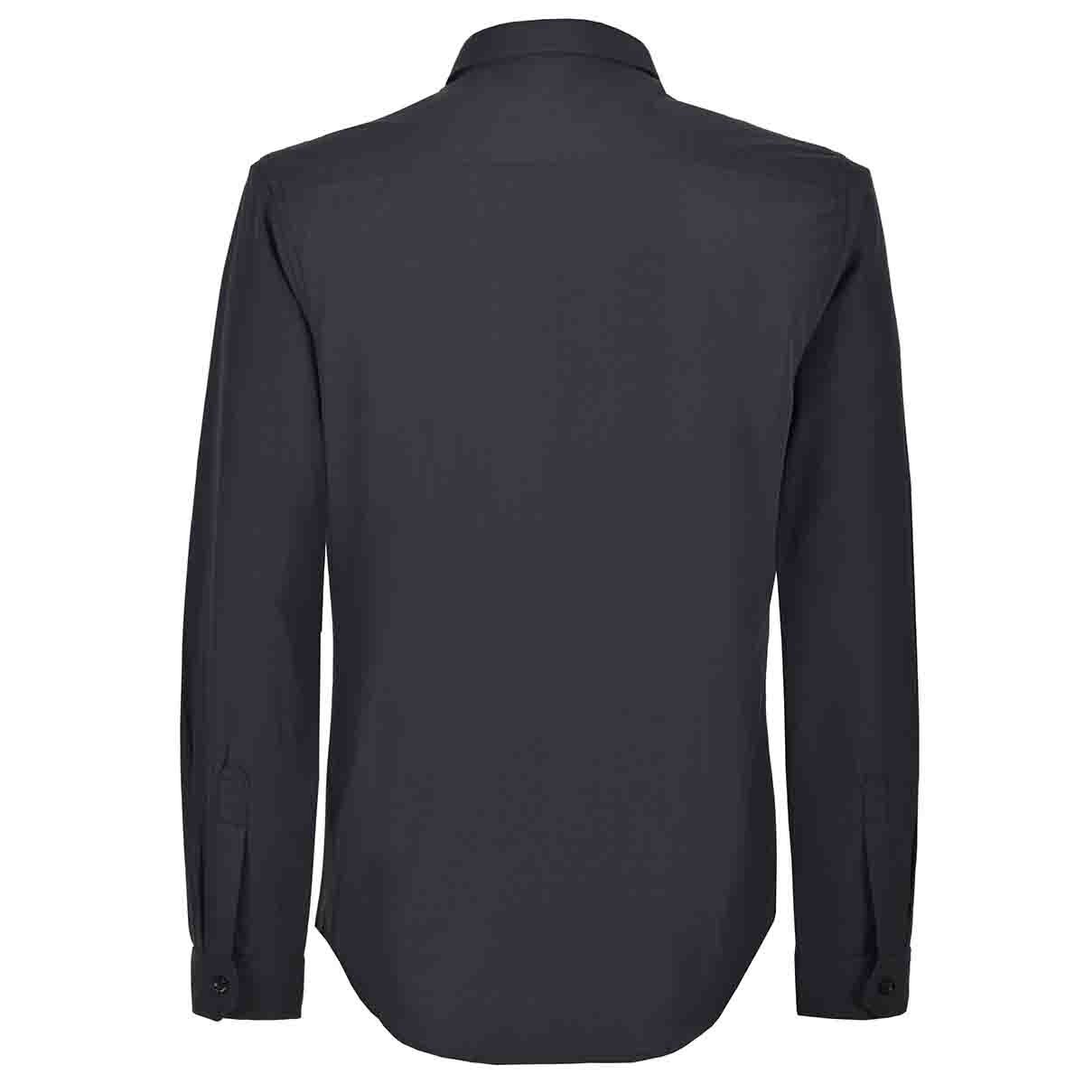 Camisa Juvenil Slim Fit Manga Larga Estampada Color Negro Hardpepper