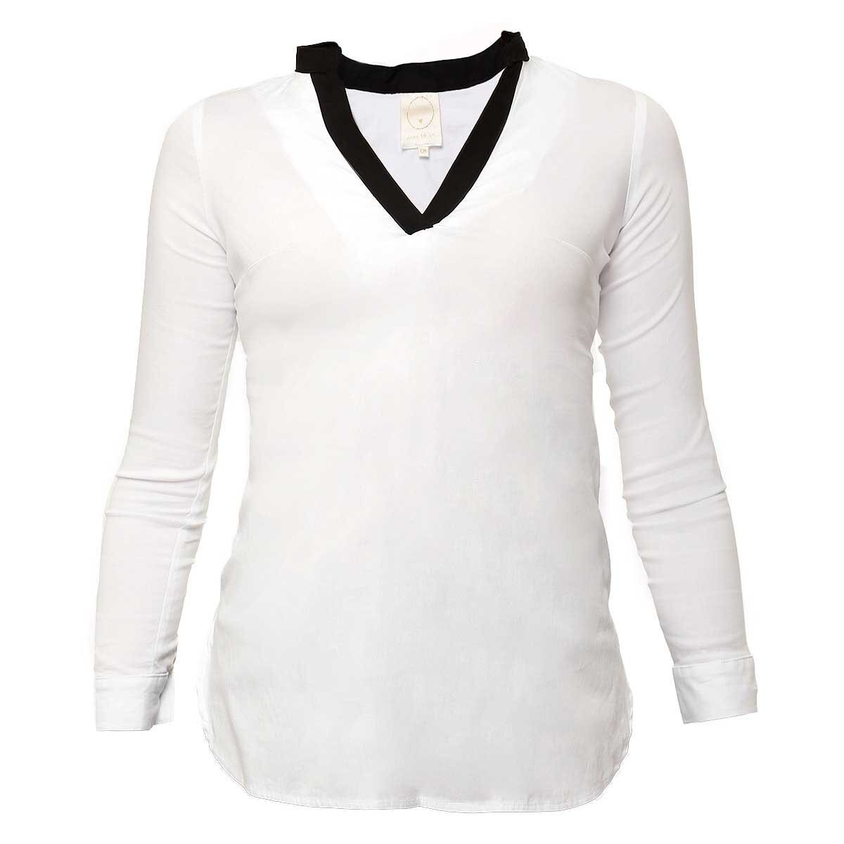 Blusa Cuello Mao con Aletillas Nine To Go