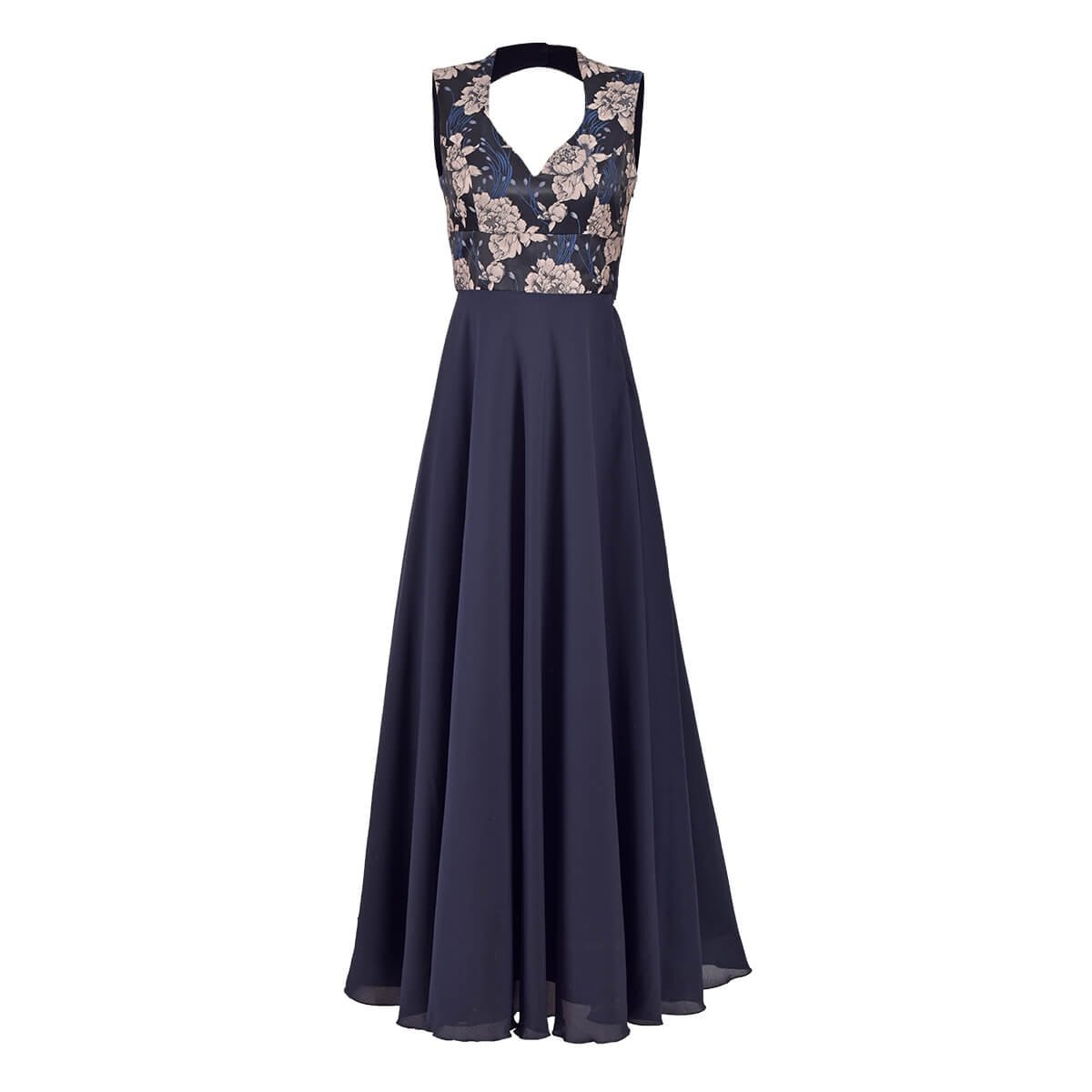 Vestido de Fiesta Largo Escote en V Falda Circular Philosophy Jr Nights