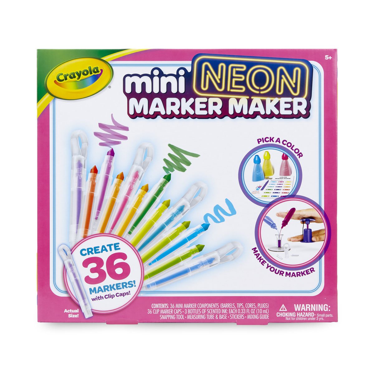 Mini marker maker neón con 6 piezas crayola Sears