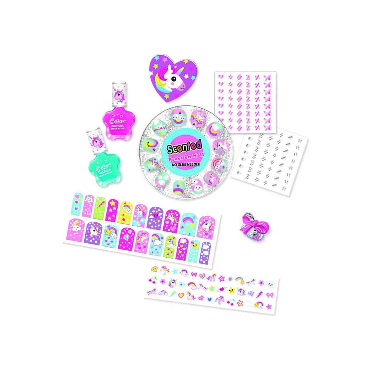Juego de Uñas Perfumadas con Accesorios Unicornio