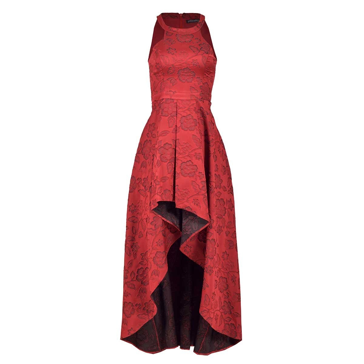 Vestido de Fiesta Hi Low Halter Falda con Tablones Philosophy Jr Nights