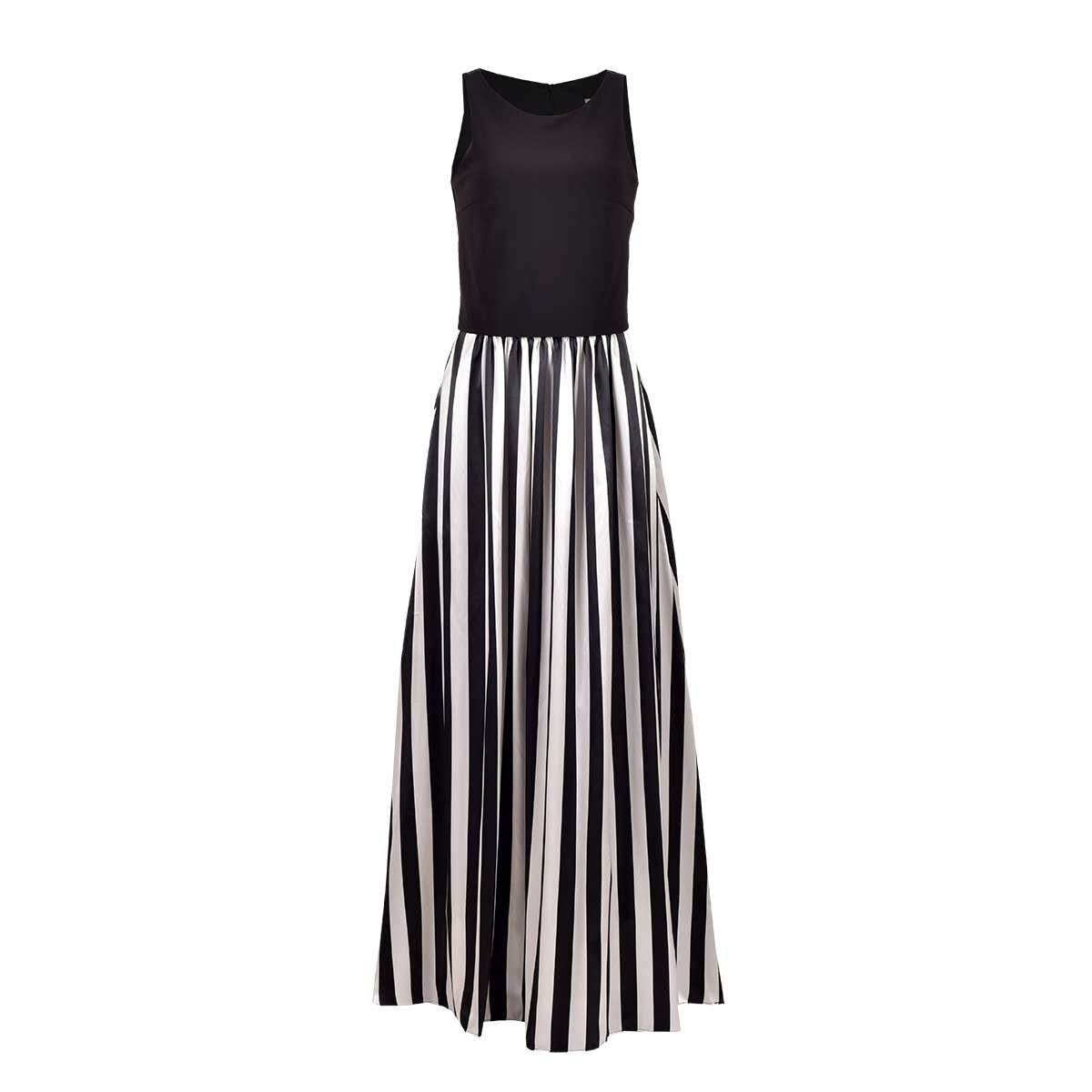 Vestido de Fiesta Largo Falda Rayada Nikki Italy